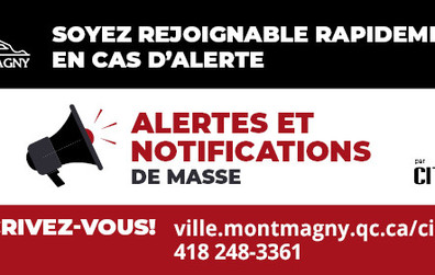 Inscription au système d'alerte de masse de la Ville de Montmagny