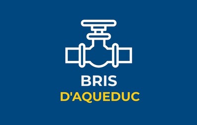 Bris d'aqueduc sur la conduite principale